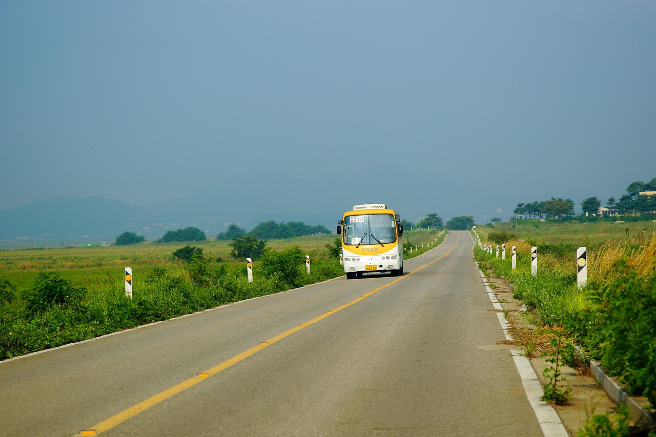 Long open highway, typical of the Lagos to Jos road journey